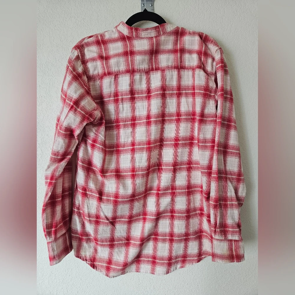 sahalie Red and White Plaid Women's Shirt - Picture 2 of 5